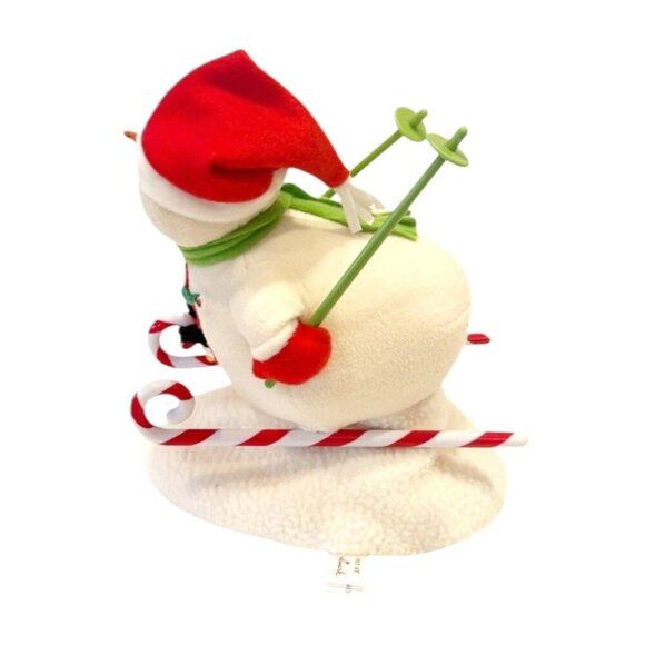 Vintage Hallmark Jingle Pals Snowman Plush Skiing Singing 2012 Christmas WORKS! - Picture 2 of 7